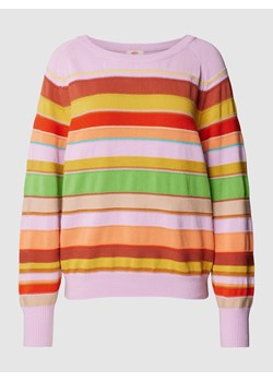 Sweter z dzianiny ze wzorem w paski model ‘KOBRA’ ze sklepu Peek&Cloppenburg  w kategorii Swetry damskie - zdjęcie 169794990