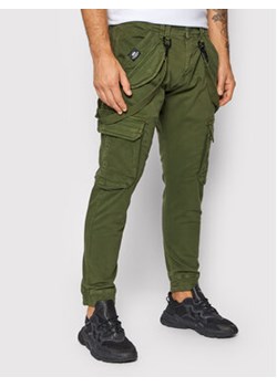 Alpha Industries Spodnie materiałowe Utility 128202 Zielony Slim Fit ze sklepu MODIVO w kategorii Spodnie męskie - zdjęcie 169800202