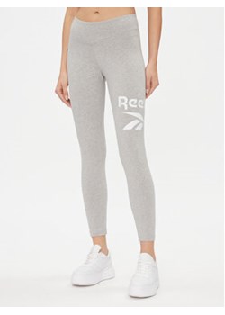 Reebok Legginsy Identity Logo Leggings HT6195 Szary ze sklepu MODIVO w kategorii Spodnie damskie - zdjęcie 169800384