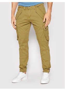 Alpha Industries Spodnie materiałowe Combat 126215 Zielony Slim Fit ze sklepu MODIVO w kategorii Spodnie męskie - zdjęcie 169800592