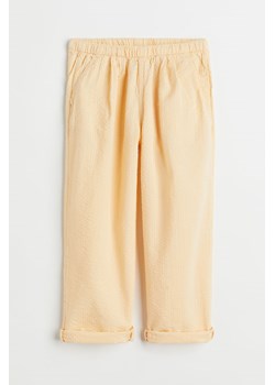 H & M - Spodnie z kory Loose Fit - Beżowy ze sklepu H&M w kategorii Spodnie dziewczęce - zdjęcie 169801241