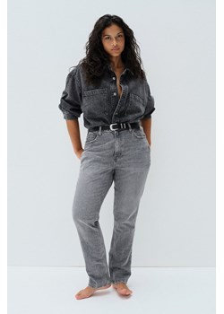 H & M - Curvy Fit Slim High Jeans - Szary ze sklepu H&M w kategorii Jeansy damskie - zdjęcie 169801262
