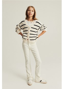 H & M - Spodnie z diagonalu Bootcut Leg - Biały ze sklepu H&M w kategorii Spodnie dziewczęce - zdjęcie 169801290