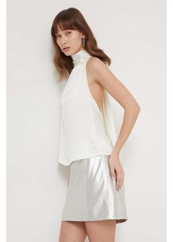HUGO bluzka damska kolor biały gładka ze sklepu ANSWEAR.com w kategorii Bluzki damskie - zdjęcie 169802462