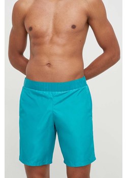 Moschino Underwear szorty kąpielowe kolor turkusowy 241V3A42489301 ze sklepu ANSWEAR.com w kategorii Kąpielówki - zdjęcie 169802501