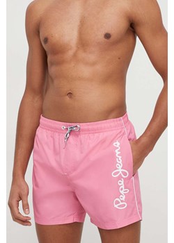 Pepe Jeans szorty kąpielowe LOGO SWIMSHORT kolor różowy PMB10393 ze sklepu ANSWEAR.com w kategorii Kąpielówki - zdjęcie 169802510