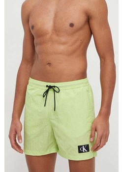 Calvin Klein szorty kąpielowe kolor zielony ze sklepu ANSWEAR.com w kategorii Kąpielówki - zdjęcie 169802583