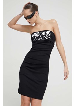 Moschino Jeans spódnica kolor czarny mini ołówkowa ze sklepu ANSWEAR.com w kategorii Spódnice - zdjęcie 169802881