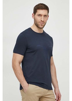 Joop! t-shirt bawełniany Alerio męski kolor granatowy z nadrukiem 3004243210017940 ze sklepu ANSWEAR.com w kategorii T-shirty męskie - zdjęcie 169803034