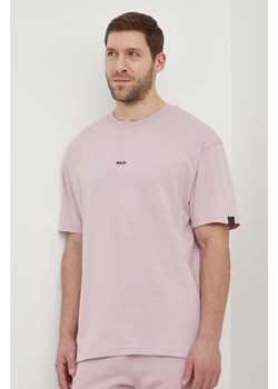 BALR. t-shirt bawełniany męski kolor różowy z aplikacją B1112 1225 ze sklepu ANSWEAR.com w kategorii T-shirty męskie - zdjęcie 169803064