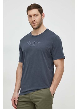 Pepe Jeans t-shirt bawełniany EMB EGGO męski kolor szary z aplikacją PM509418 ze sklepu ANSWEAR.com w kategorii T-shirty męskie - zdjęcie 169803074