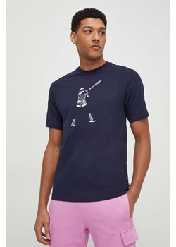 Fila t-shirt bawełniany męski kolor granatowy z nadrukiem TU411111 ze sklepu ANSWEAR.com w kategorii T-shirty męskie - zdjęcie 169803204