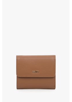 Estro: Mały brązowy portfel damski ze skóry naturalnej ze sklepu Estro w kategorii Portfele damskie - zdjęcie 169806621