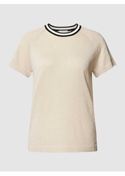 Bluzka z dzianiny z paskami w kontrastowym kolorze ze sklepu Peek&Cloppenburg  w kategorii Swetry damskie - zdjęcie 169807062