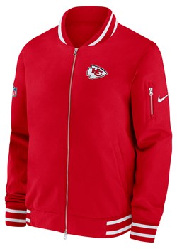 Męska kurtka typu bomberka z zamkiem na całej długości Nike Coach (NFL Kansas City Chiefs) - Czerwony ze sklepu Nike poland w kategorii Kurtki męskie - zdjęcie 169808214