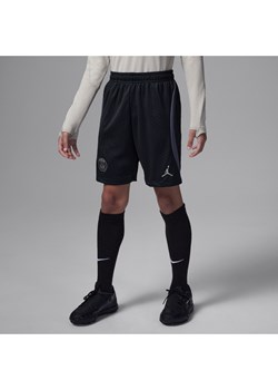 Dzianinowe spodenki piłkarskie dla dużych dzieci Jordan Dri-FIT Paris Saint-Germain Strike (wersja trzecia) - Czerń ze sklepu Nike poland w kategorii Spodenki chłopięce - zdjęcie 169808251