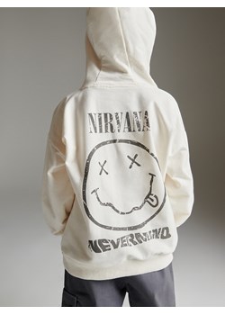 Reserved - Bluza oversize Nirvana - złamana biel ze sklepu Reserved w kategorii Bluzy dziewczęce - zdjęcie 169814601