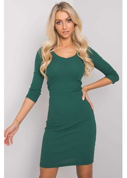 Sukienka z rękawem 3/4 - ciemny zielony ze sklepu 5.10.15 w kategorii Sukienki - zdjęcie 169816183
