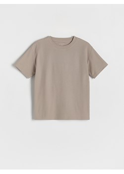 Reserved - T-shirt oversize - beżowy ze sklepu Reserved w kategorii T-shirty chłopięce - zdjęcie 169816830