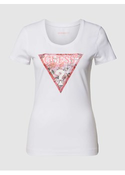 T-shirt z nadrukiem z logo ze sklepu Peek&Cloppenburg  w kategorii Bluzki damskie - zdjęcie 169818100