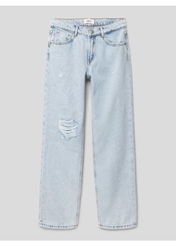 Jeansy o kroju straight fit z efektem znoszenia ze sklepu Peek&Cloppenburg  w kategorii Spodnie dziewczęce - zdjęcie 169818151