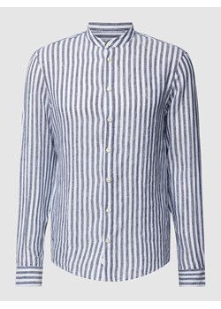 Koszula lniana ze stójką model ‘Anton’ ze sklepu Peek&Cloppenburg  w kategorii Koszule męskie - zdjęcie 169818323