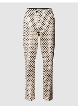 Spodnie materiałowe o kroju slim fit z nadrukiem na całej powierzchni ze sklepu Peek&Cloppenburg  w kategorii Spodnie damskie - zdjęcie 169818510
