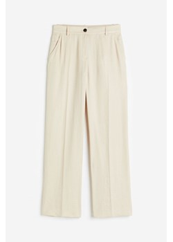H & M - Proste spodnie - Beżowy ze sklepu H&M w kategorii Spodnie damskie - zdjęcie 169819220