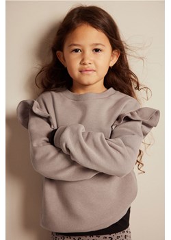 H & M - Bluza z falbankami - Brązowy ze sklepu H&M w kategorii Bluzy dziewczęce - zdjęcie 169819223
