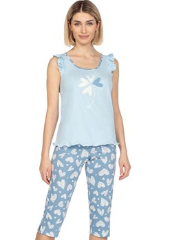 Bawełniana piżama damska niebieska 658, Kolor niebieski-wzór, Rozmiar S, Regina ze sklepu Intymna w kategorii Piżamy damskie - zdjęcie 169819923