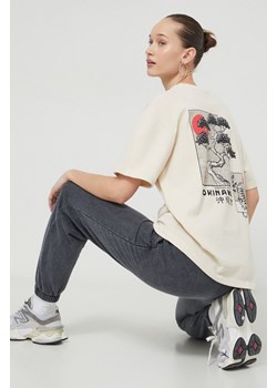 Kaotiko t-shirt bawełniany kolor beżowy z nadrukiem ze sklepu ANSWEAR.com w kategorii T-shirty męskie - zdjęcie 169821873