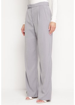 Szare Klasyczne Spodnie z Kieszeniami i Prostą Nogawką Trisonore ze sklepu Born2be Odzież w kategorii Spodnie damskie - zdjęcie 169822683