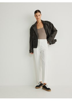 Reserved - Cygaretki z wiskozą - biały ze sklepu Reserved w kategorii Spodnie damskie - zdjęcie 169824441