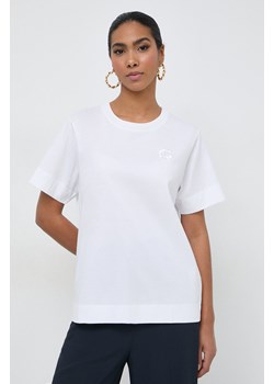 BOSS t-shirt damski kolor biały ze sklepu ANSWEAR.com w kategorii Bluzki damskie - zdjęcie 169826052