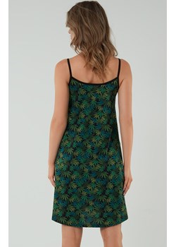 Koszula nocna damska na wąskie ramiączka Chill, Kolor zielono-czarny, Rozmiar S, Italian Fashion - id: 183238 - marki Italian Fashion - 169828064 Koszula nocna damska na wąskie ramiączka Chill, Kolor zielono-czarny, Rozmiar S, Italian Fashion ze sklepu Intymna w kategorii Koszule nocne - zdjęcie 169828064