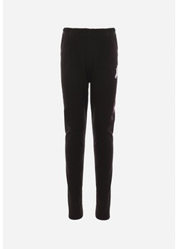 Czarne Bawełniane Legginsy z Gumką w Pasie i Nadrukiem Jednorożca Vlettsa ze sklepu Born2be Odzież w kategorii Spodnie dziewczęce - zdjęcie 169830703