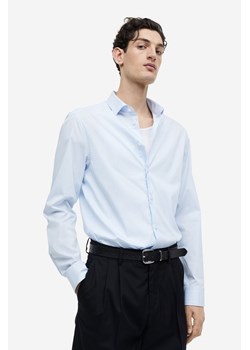 H & M - Elastyczna koszula Slim Fit - Niebieski ze sklepu H&M w kategorii Koszule męskie - zdjęcie 169834050