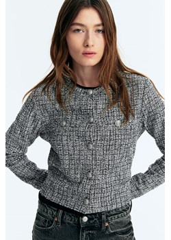 H & M - Kardigan o strukturalnym splocie - Czarny ze sklepu H&M w kategorii Swetry damskie - zdjęcie 169834144