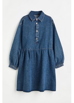 H & M - Sukienka dżinsowa z kołnierzem - Niebieski ze sklepu H&M w kategorii Sukienki - zdjęcie 169834271