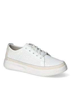 Półbuty Sneakersy Sergio Leone SP020 Białe/Beż lico ze sklepu Arturo-obuwie w kategorii Półbuty damskie - zdjęcie 169835141
