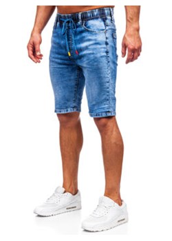 Granatowe krótkie spodenki jeansowe męskie Denley TF183 ze sklepu Denley w kategorii Spodenki męskie - zdjęcie 169835631
