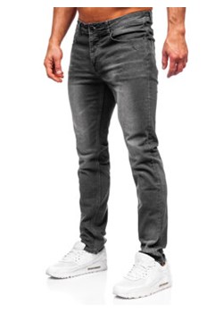 Czarne spodnie jeansowe męskie slim fit Denley MP0174GS ze sklepu Denley w kategorii Jeansy męskie - zdjęcie 169835644