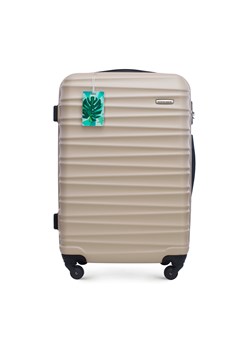 Średnia walizka z zawieszką beżowa ze sklepu WITTCHEN w kategorii Walizki - zdjęcie 169836343