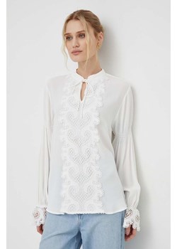 Bruuns Bazaar bluzka damska kolor biały gładka ze sklepu ANSWEAR.com w kategorii Bluzki damskie - zdjęcie 169836574