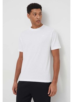 New Balance t-shirt bawełniany MT41533WT męski kolor biały z aplikacją ze sklepu ANSWEAR.com w kategorii T-shirty męskie - zdjęcie 169836983
