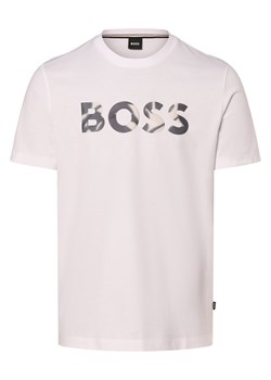 BOSS Koszulka męska - Thompson 15 Mężczyźni Bawełna biały nadruk ze sklepu vangraaf w kategorii T-shirty męskie - zdjęcie 169843264