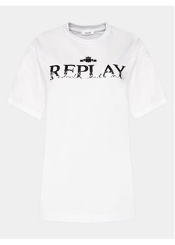 Replay T-Shirt W3698P.000.23608P Biały Regular Fit ze sklepu MODIVO w kategorii Bluzki damskie - zdjęcie 169844160