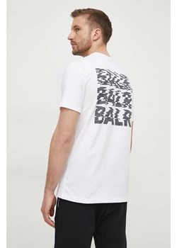 BALR. t-shirt bawełniany BALR. Glitch męski kolor biały z nadrukiem B1112 1243 ze sklepu ANSWEAR.com w kategorii T-shirty męskie - zdjęcie 169844540