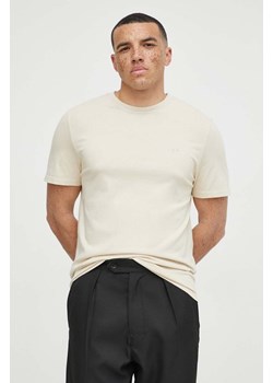 IRO t-shirt bawełniany męski kolor beżowy gładki ze sklepu ANSWEAR.com w kategorii T-shirty męskie - zdjęcie 169844580