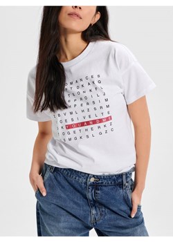 Sinsay - Koszulka z nadrukiem - biały ze sklepu Sinsay w kategorii Bluzki damskie - zdjęcie 169845333